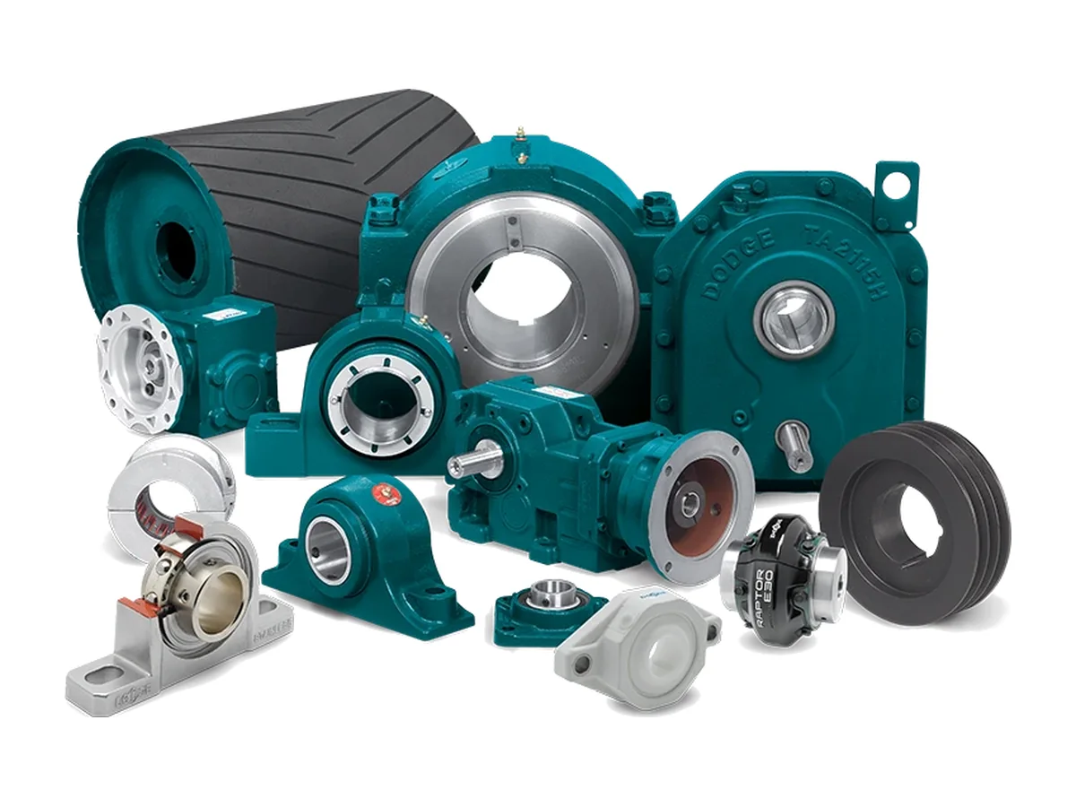Dodge mounted bearings, gear reducers, couplings, sheaves and conveyor pulley