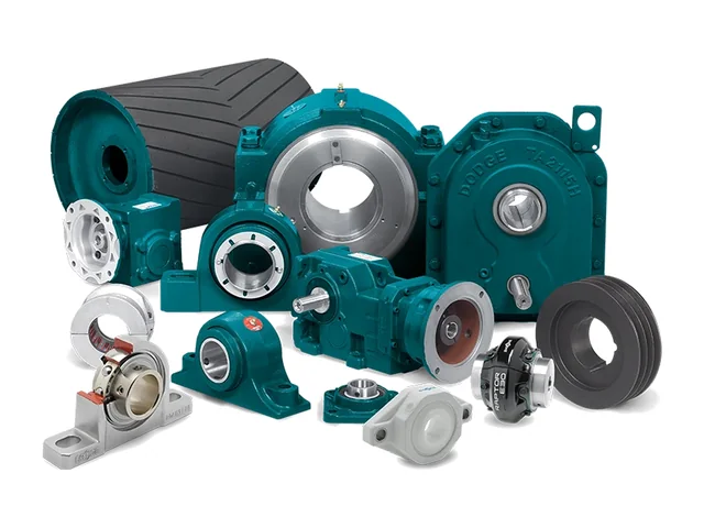 Dodge mounted bearings, gear reducers, couplings, sheaves and conveyor pulley