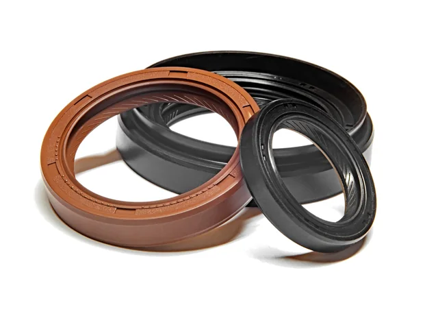 Radial shaft oil seals in brown Viton and black nitrile